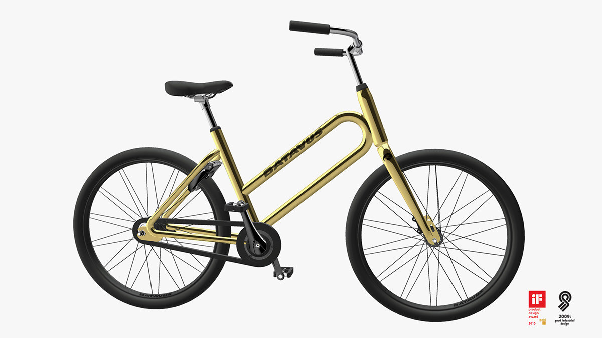 纯色简洁的自行车