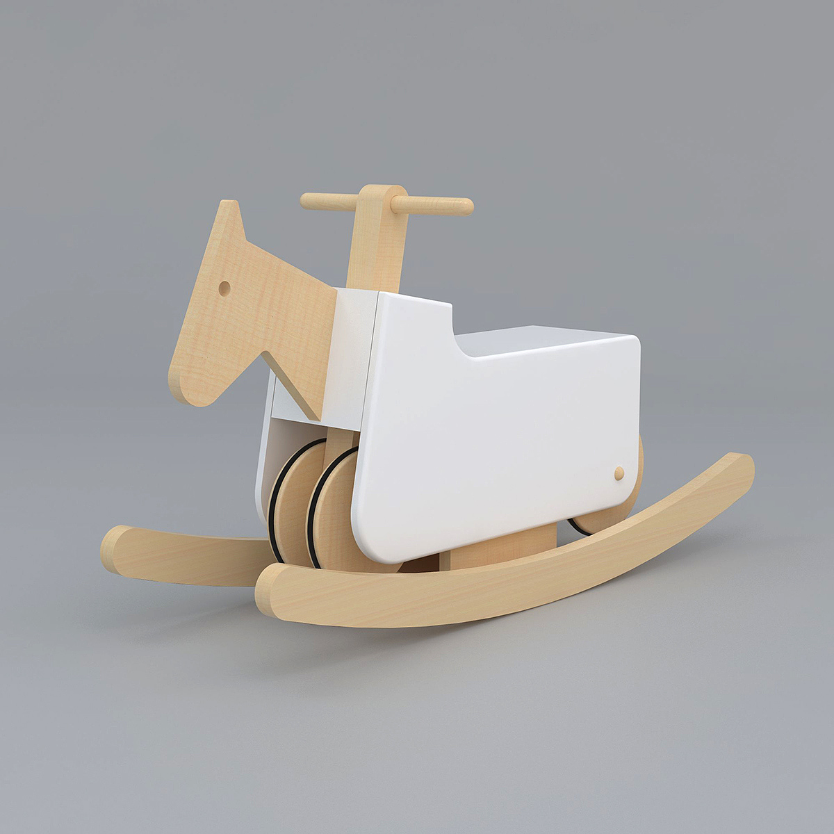 Composable，multi-function，Combination of wood and rubber materials，Creation with Trojan horse as element，