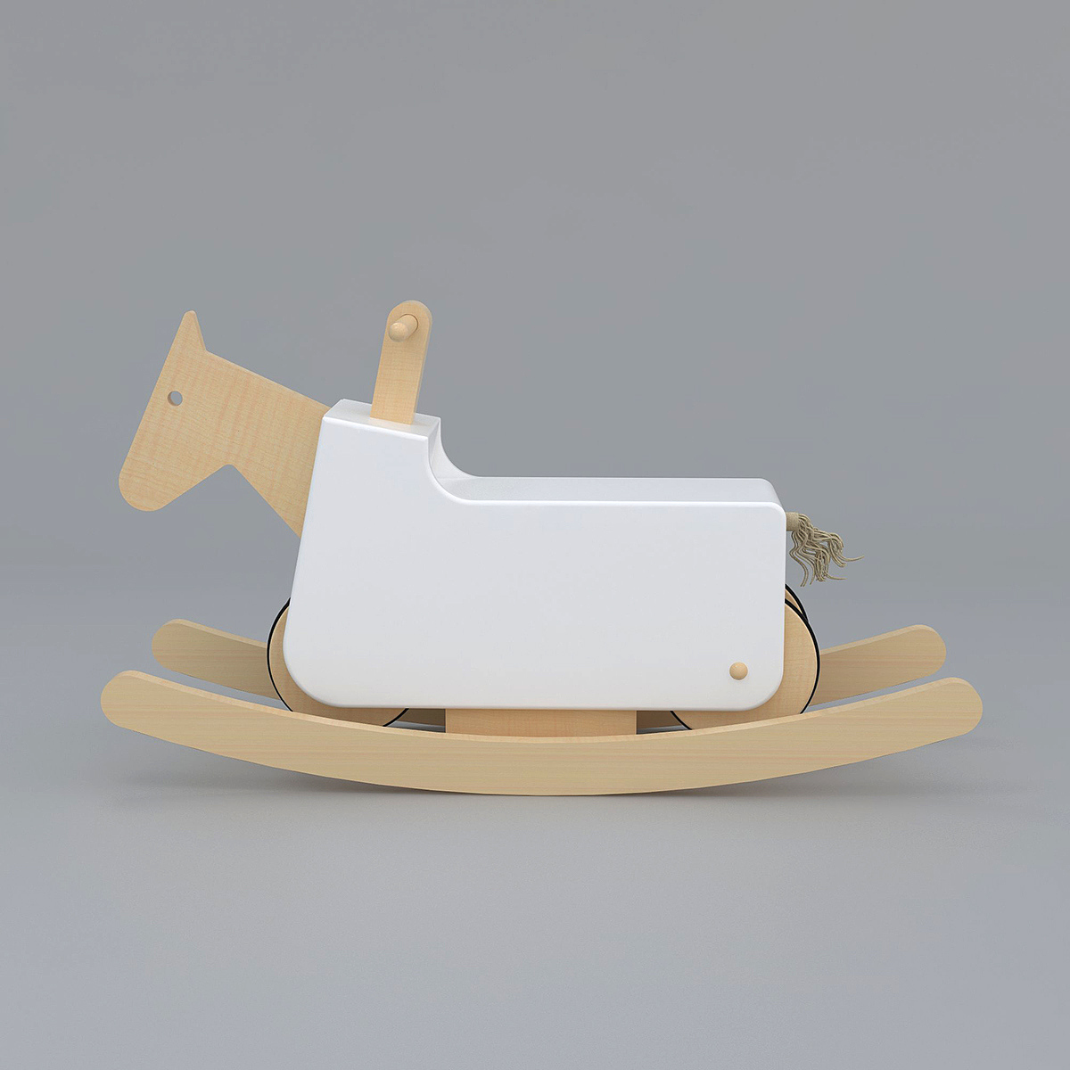 Composable，multi-function，Combination of wood and rubber materials，Creation with Trojan horse as element，