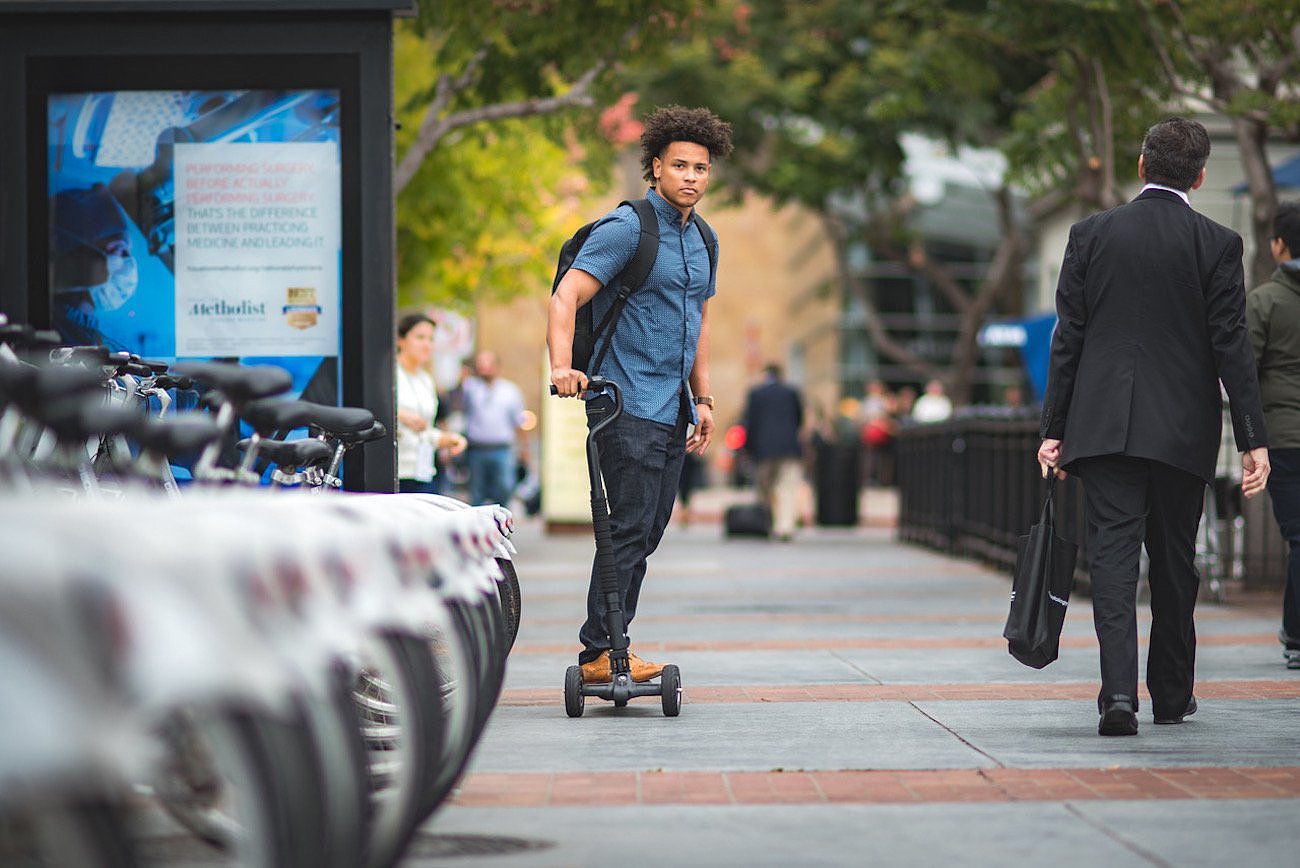 Scooterboard，滑板车，电动，单手柄，