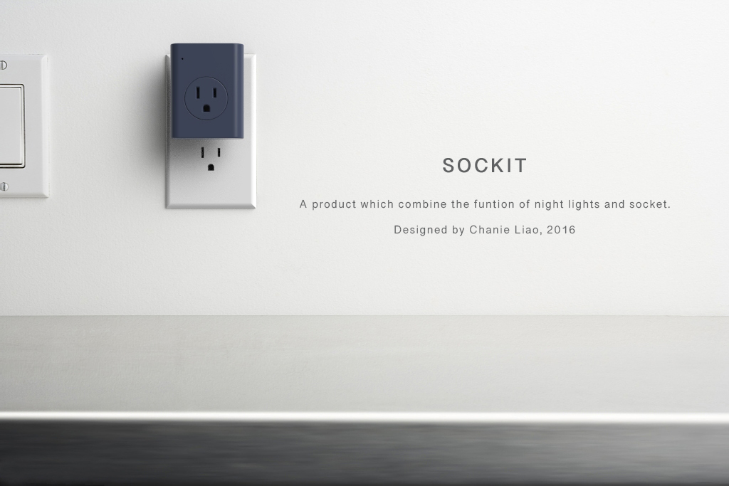 concise，Appearance design，household，Night light，Socket，industrial design，
