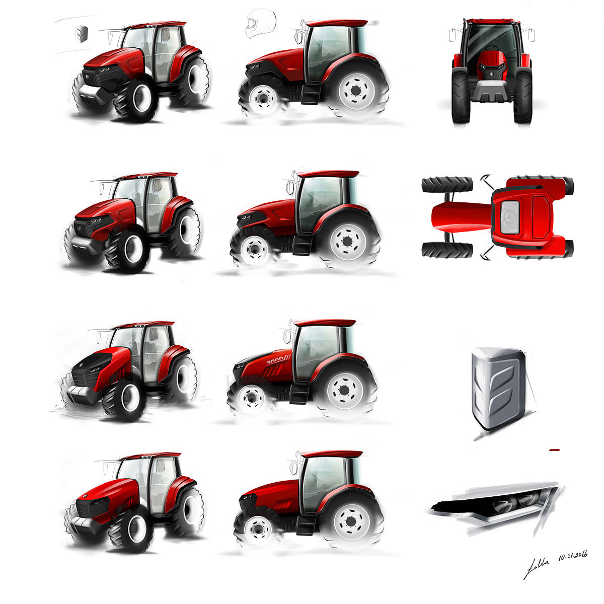 工业设计，农业交通工具，拖拉机，Başak RedMaster，