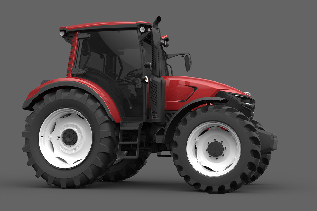 industrial design，Agricultural transportation，Tractor，Header RedMaster，