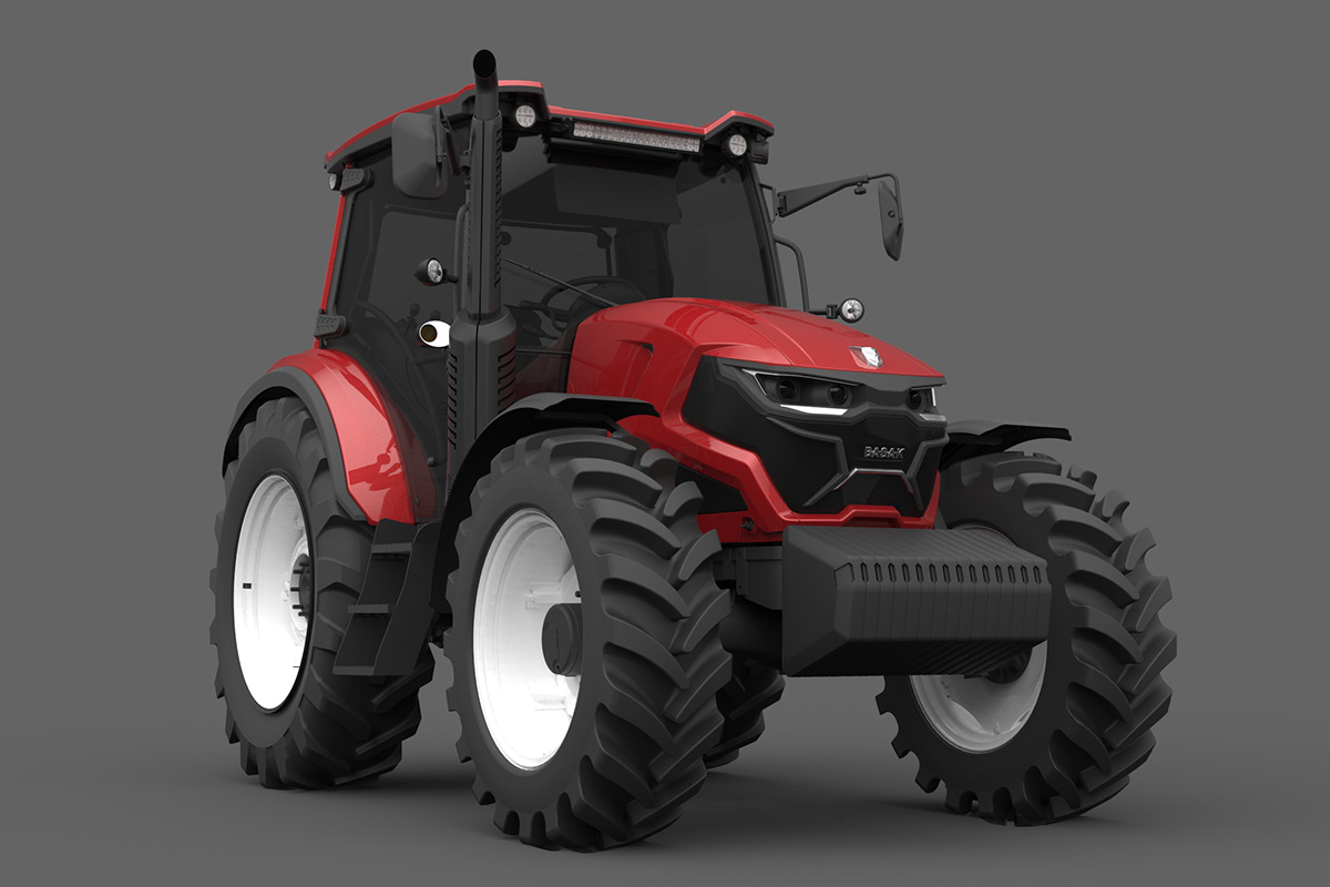 industrial design，Agricultural transportation，Tractor，Header RedMaster，