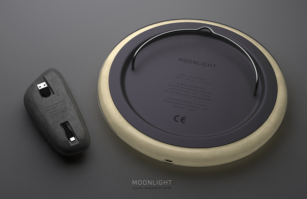 product design，Lamp design，moon，