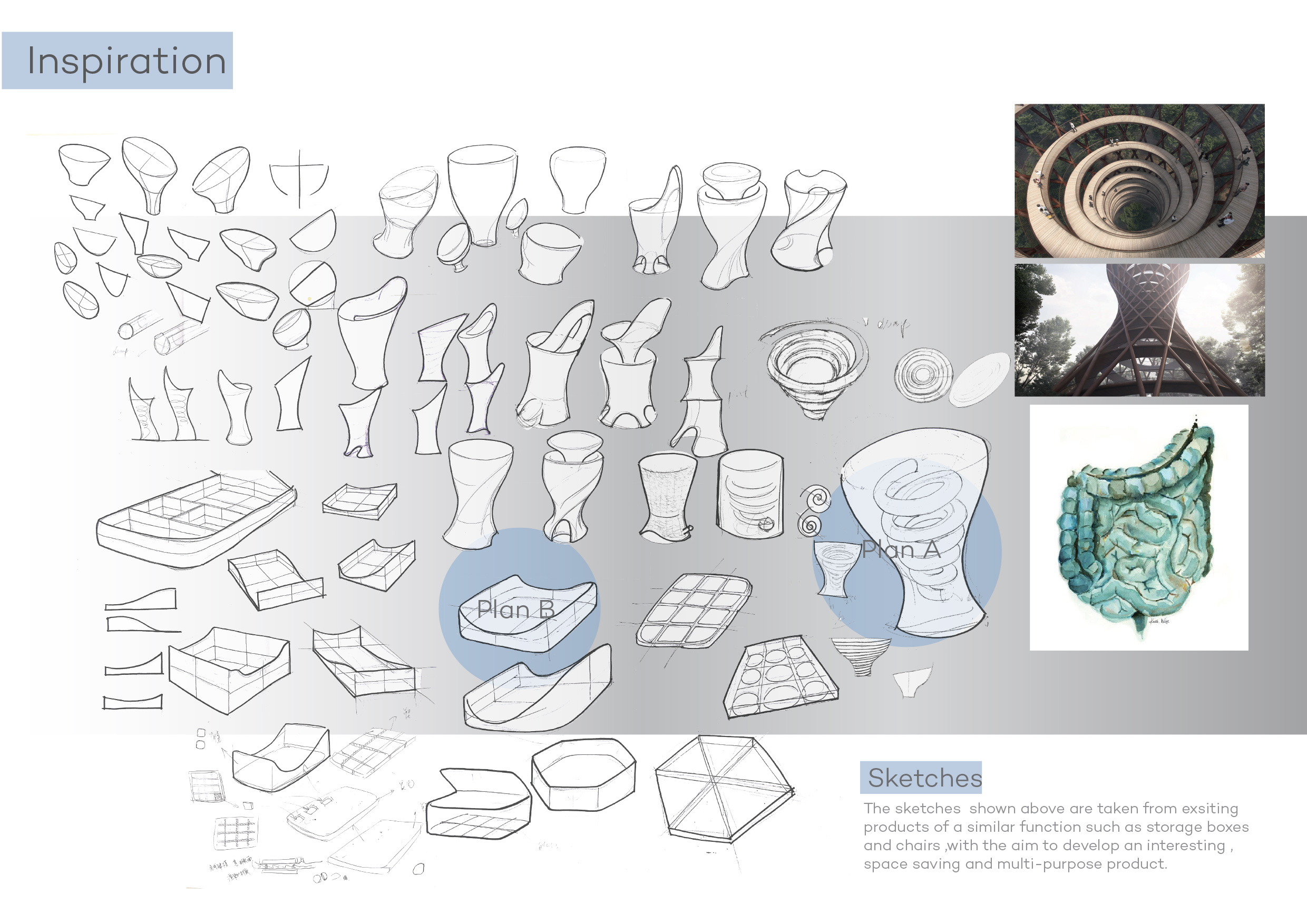 Stool, chair, storage box, broken away，