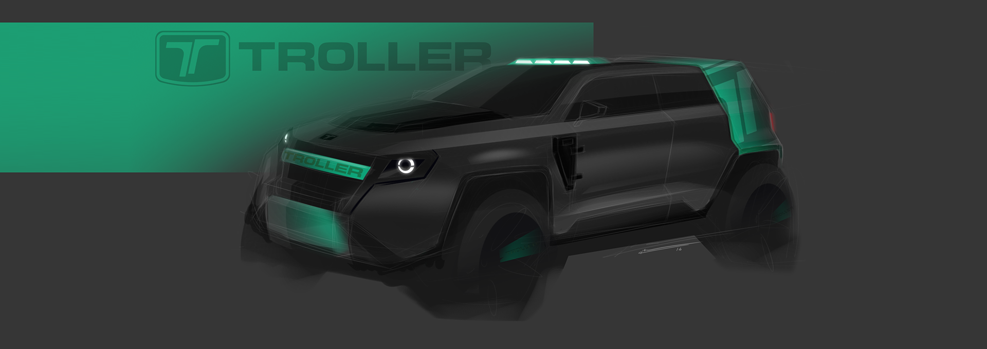 Troller T-6，Automatic design，black，