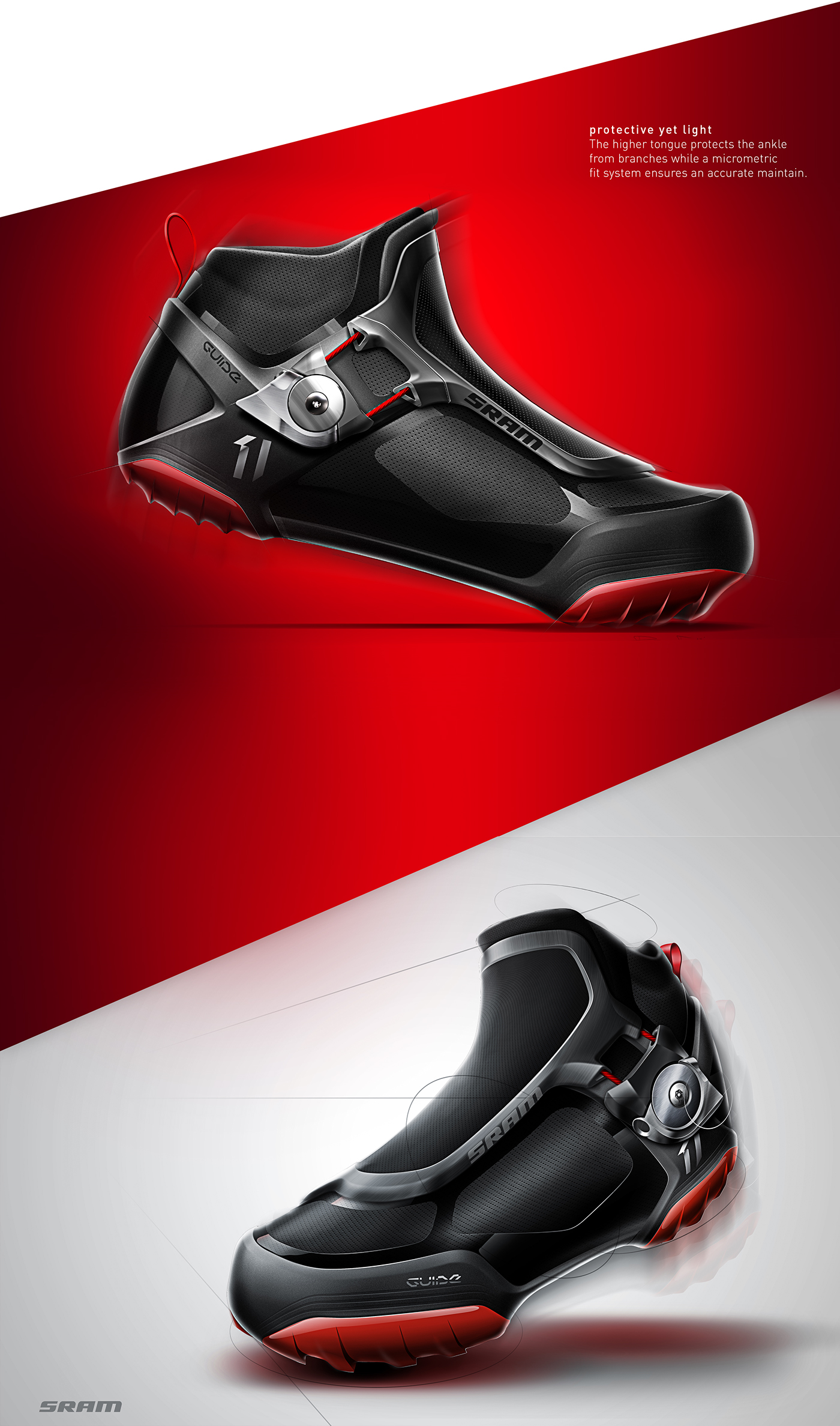 SRAM，Endurance shoes，motion，