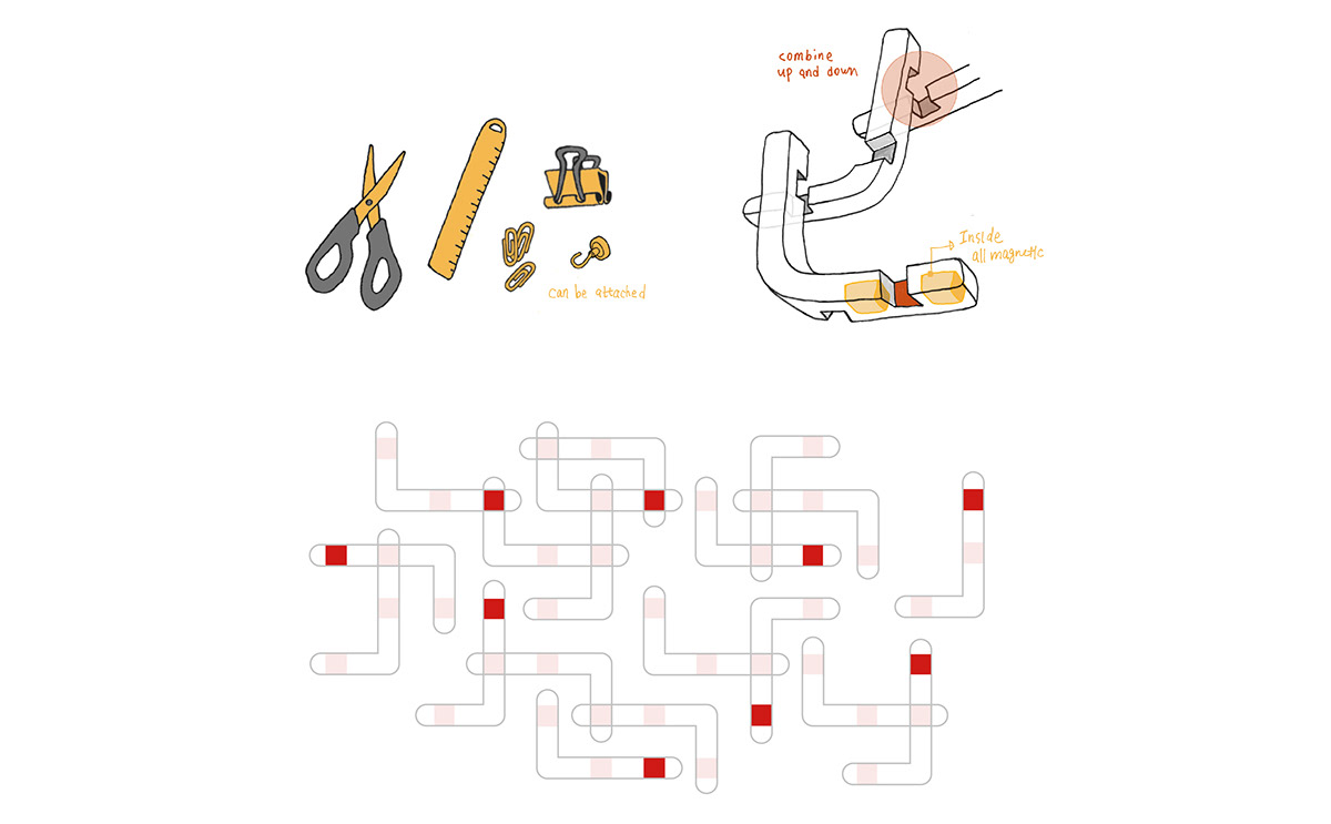 product design，Storage rack，furniture，Need-U，combination，furniture，chair，Shelf，