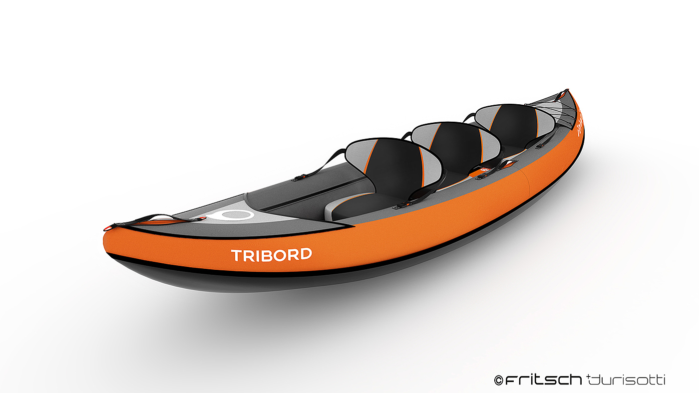皮划艇，Tribord - Itiw，橙色，实惠，