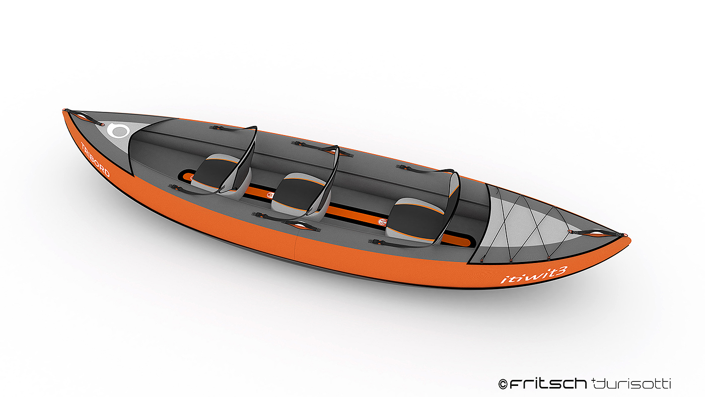 皮划艇，Tribord - Itiw，橙色，实惠，
