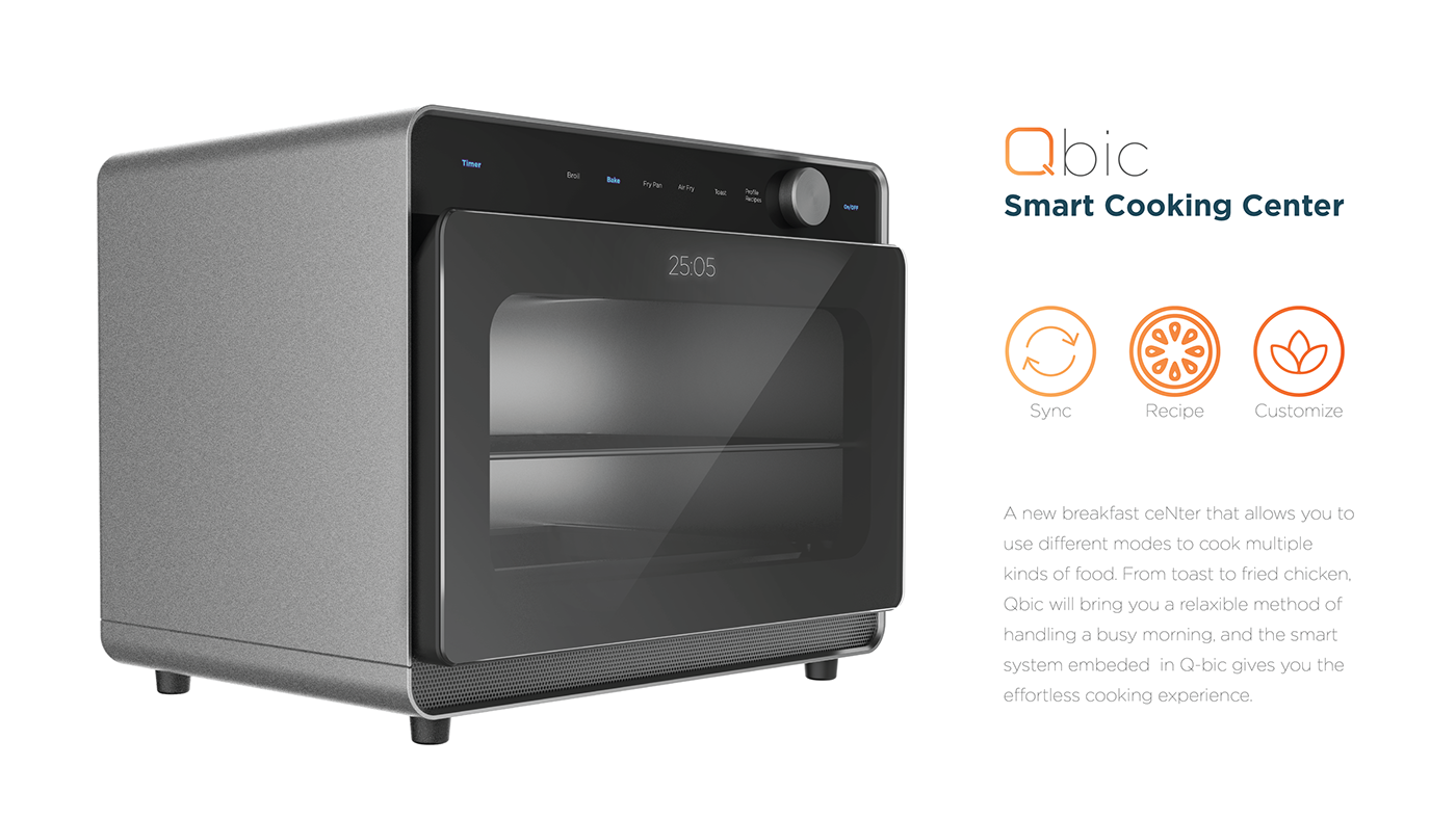 user interface，industrial design，cooking，intelligence，Qbic，