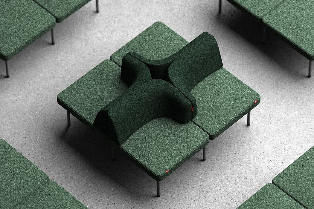 模块化，绿色，座椅系列，拼接，