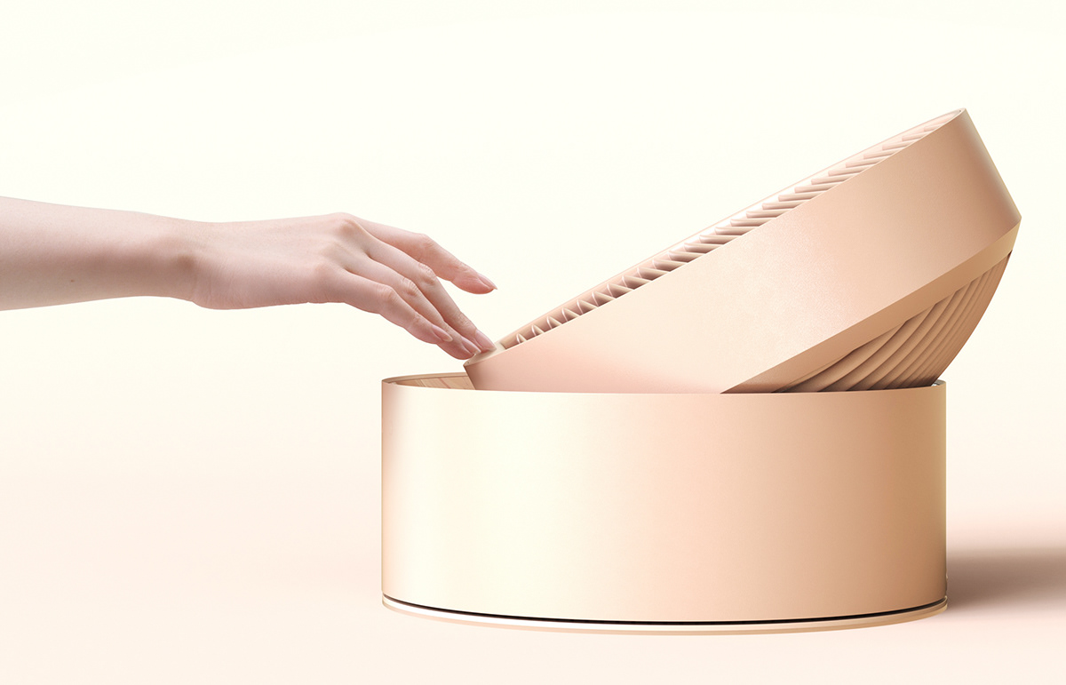 electric fan，Fan，Carry on，Interactive innovation，Interaction mode，remote control，ai，modern stylish，Minimalist，Cylindrical modeling，Small fan，Ice cream and fan，household electrical appliances，Home Furnishing，furniture，