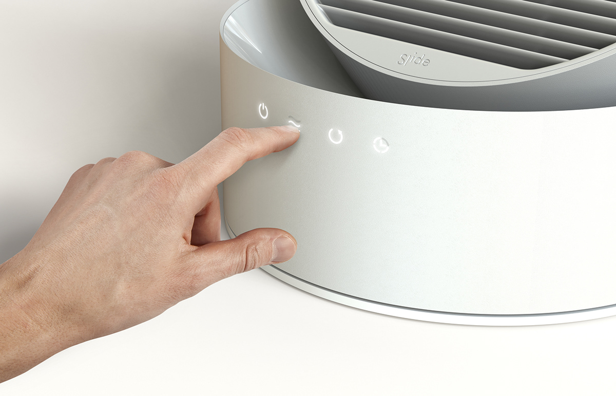 electric fan，Fan，Carry on，Interactive innovation，Interaction mode，remote control，ai，modern stylish，Minimalist，Cylindrical modeling，Small fan，Ice cream and fan，household electrical appliances，Home Furnishing，furniture，