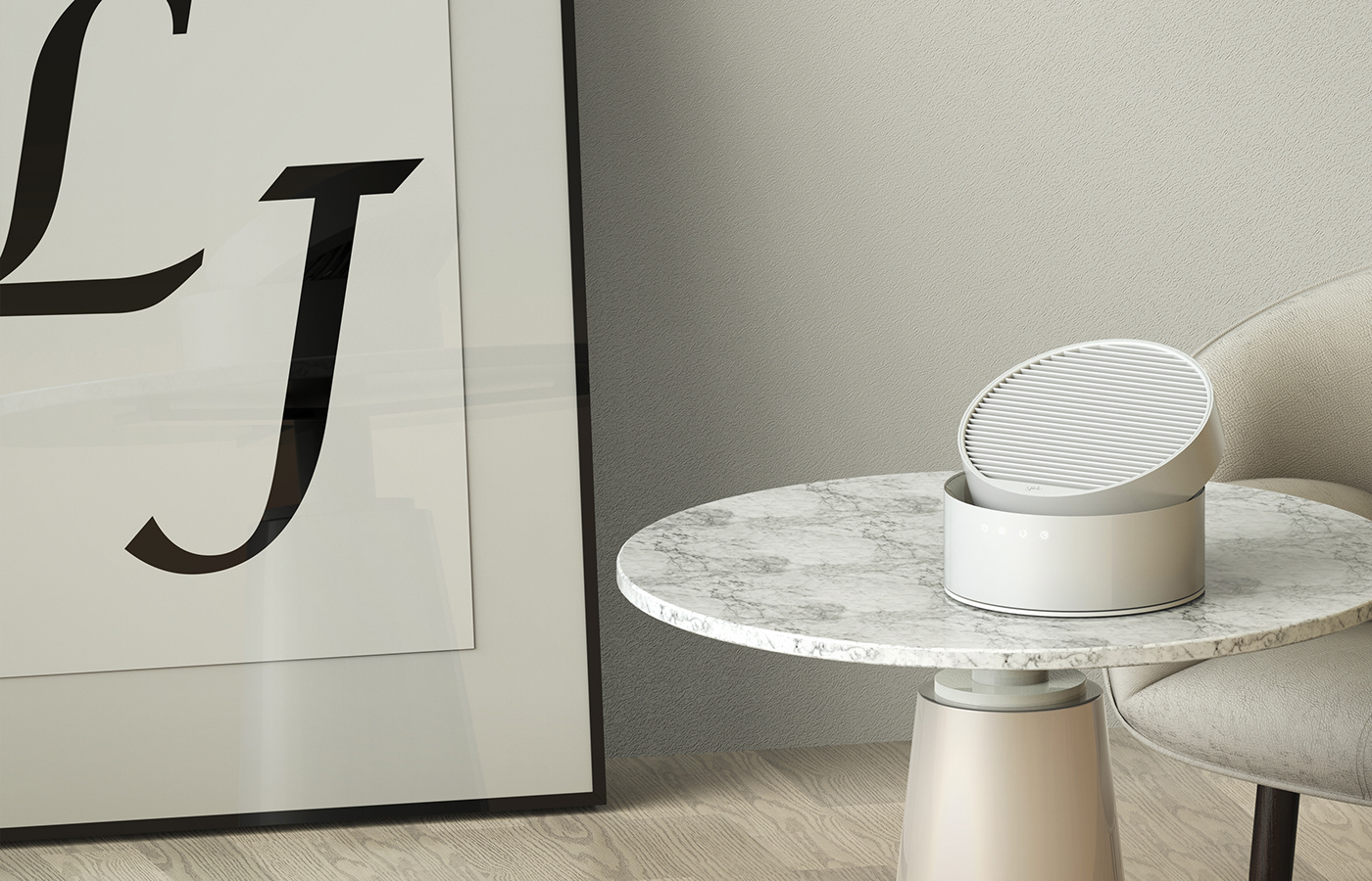 electric fan，Fan，Carry on，Interactive innovation，Interaction mode，remote control，ai，modern stylish，Minimalist，Cylindrical modeling，Small fan，Ice cream and fan，household electrical appliances，Home Furnishing，furniture，