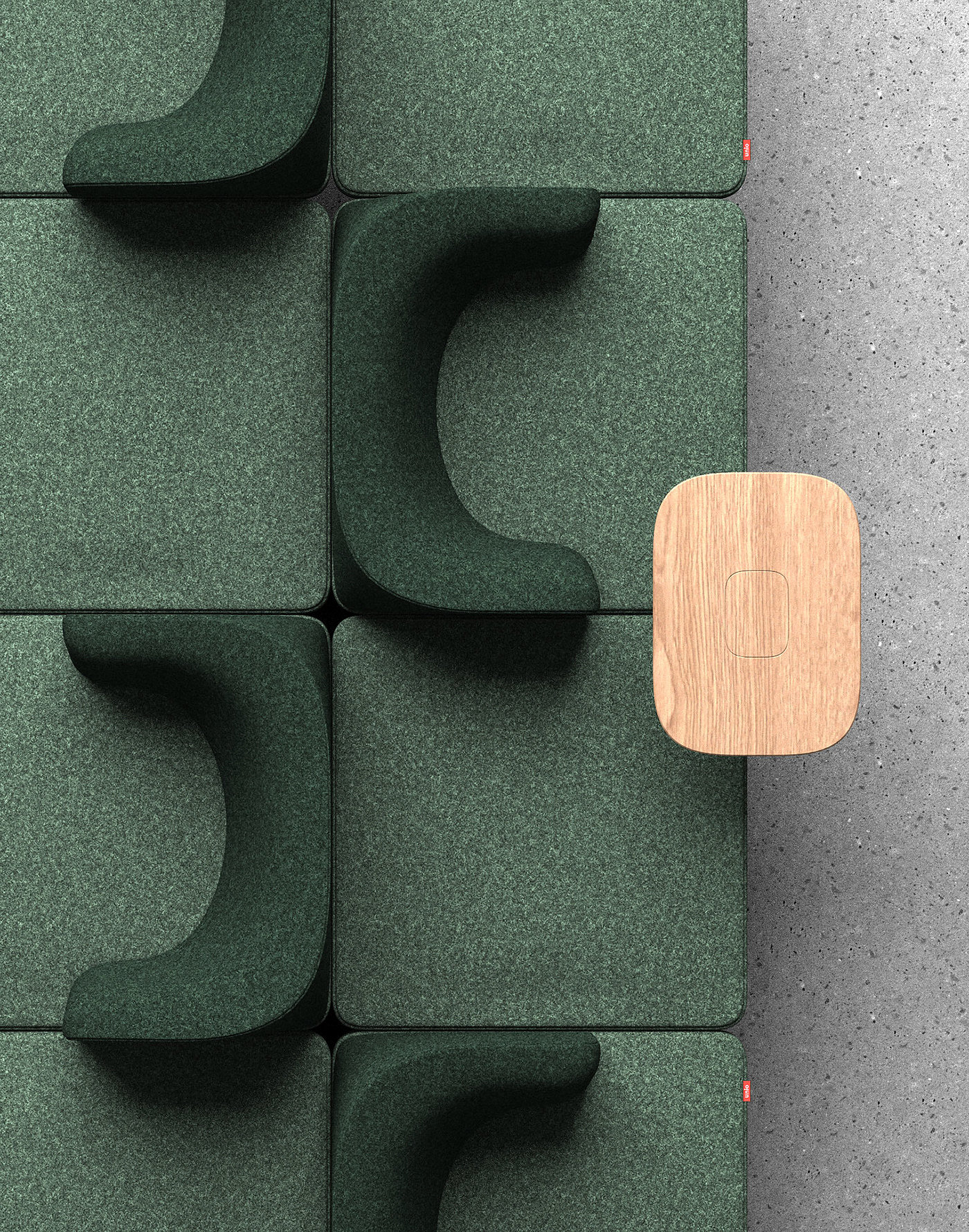 blackish green，Markus Melcher，UNIO - Seating，Wireless charging，chair，sofa，combination，