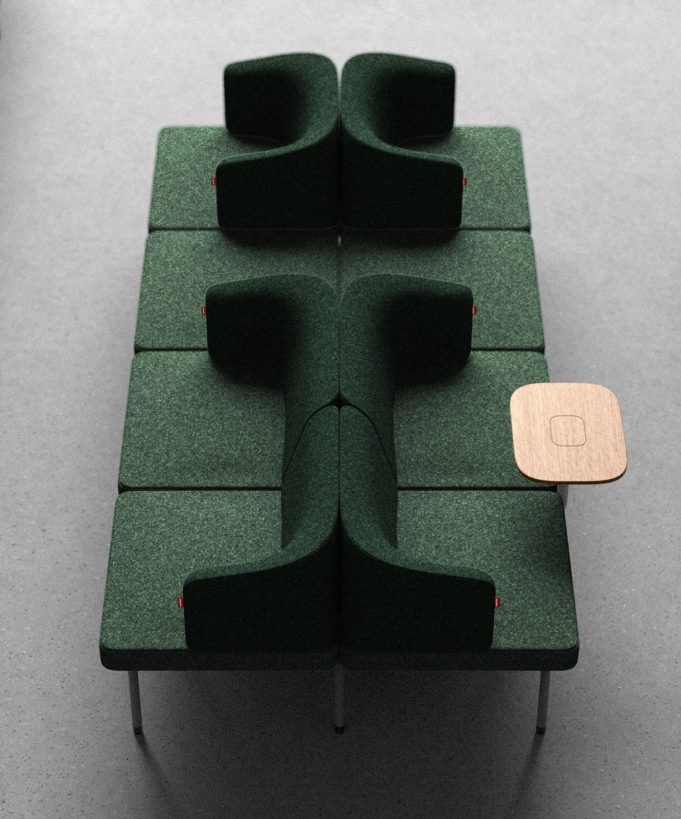 blackish green，Markus Melcher，UNIO - Seating，Wireless charging，chair，sofa，combination，
