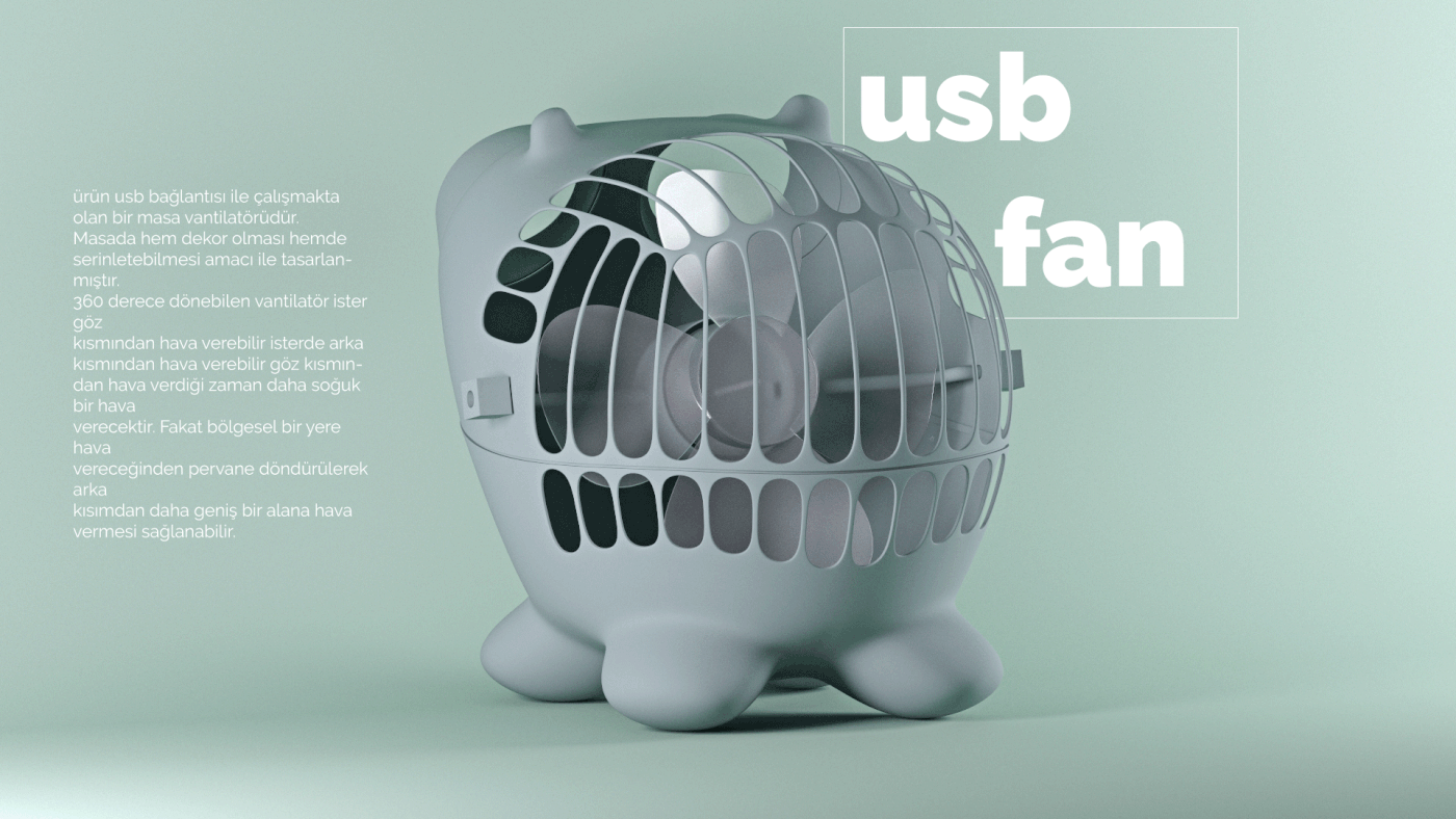 usb，电风扇，卡通，USB Desk Fan，