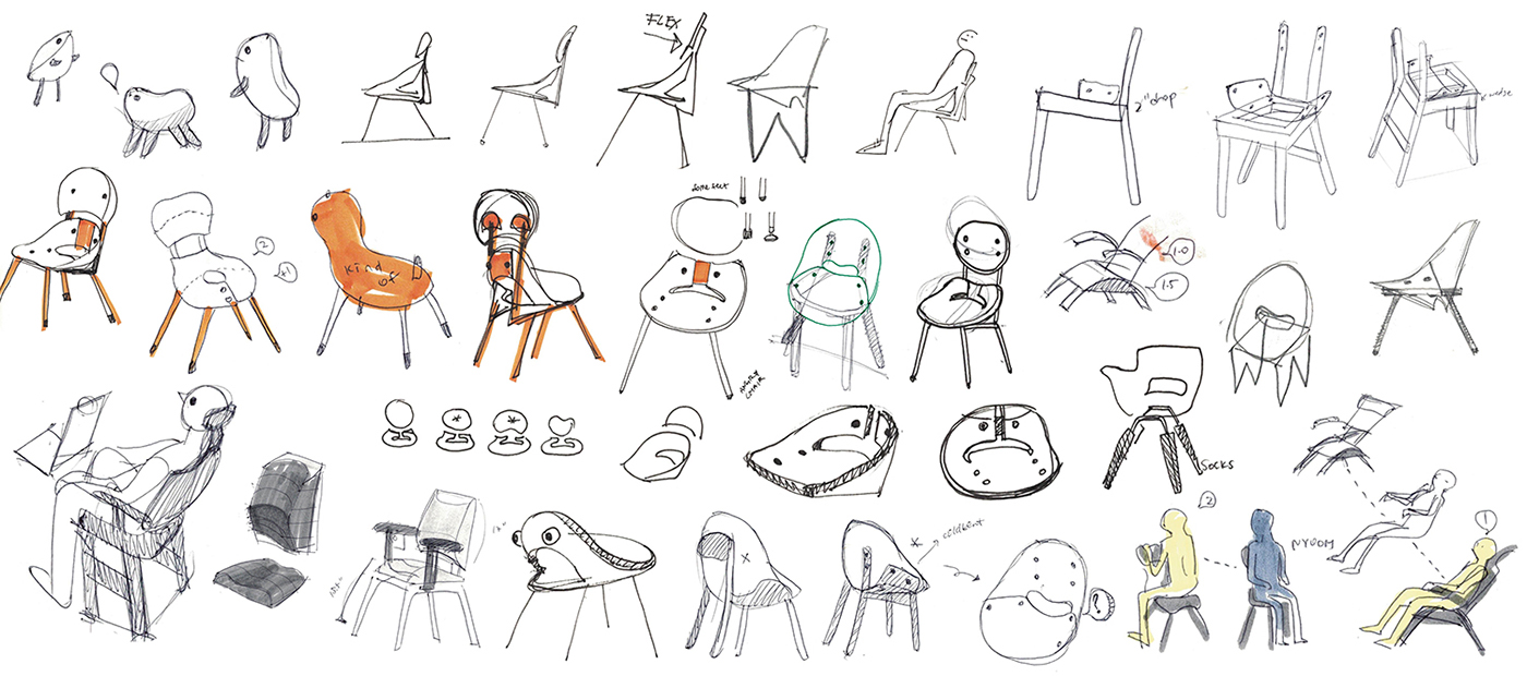 Wood ash，Polypropylene board，furniture，Sehee Ahn，Plastic Chair，