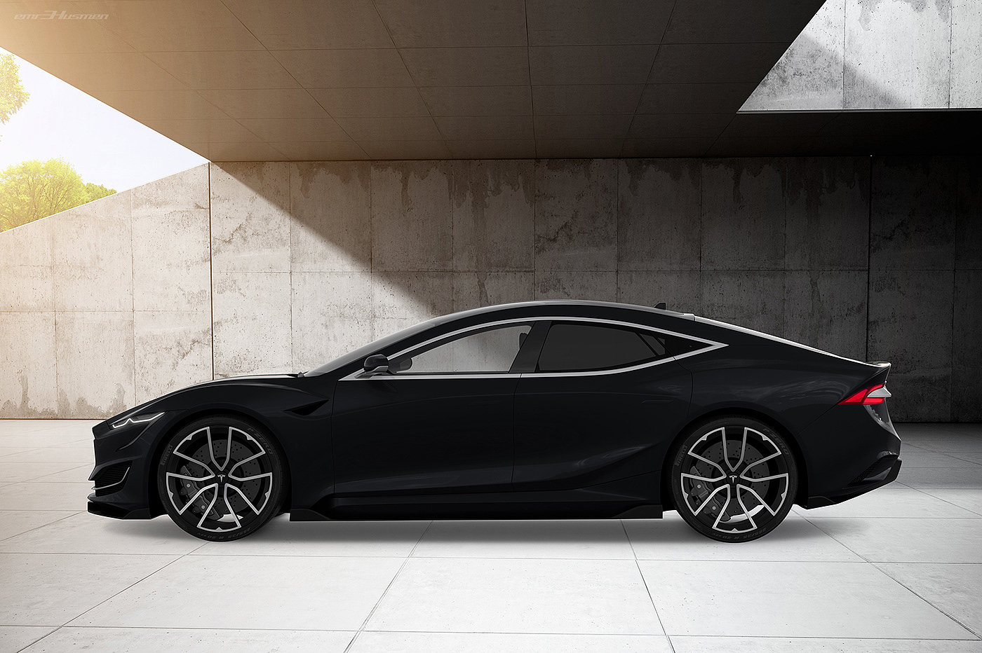 electric vehicle，Name Husmen，Model S，OLED lamp，Tesla，
