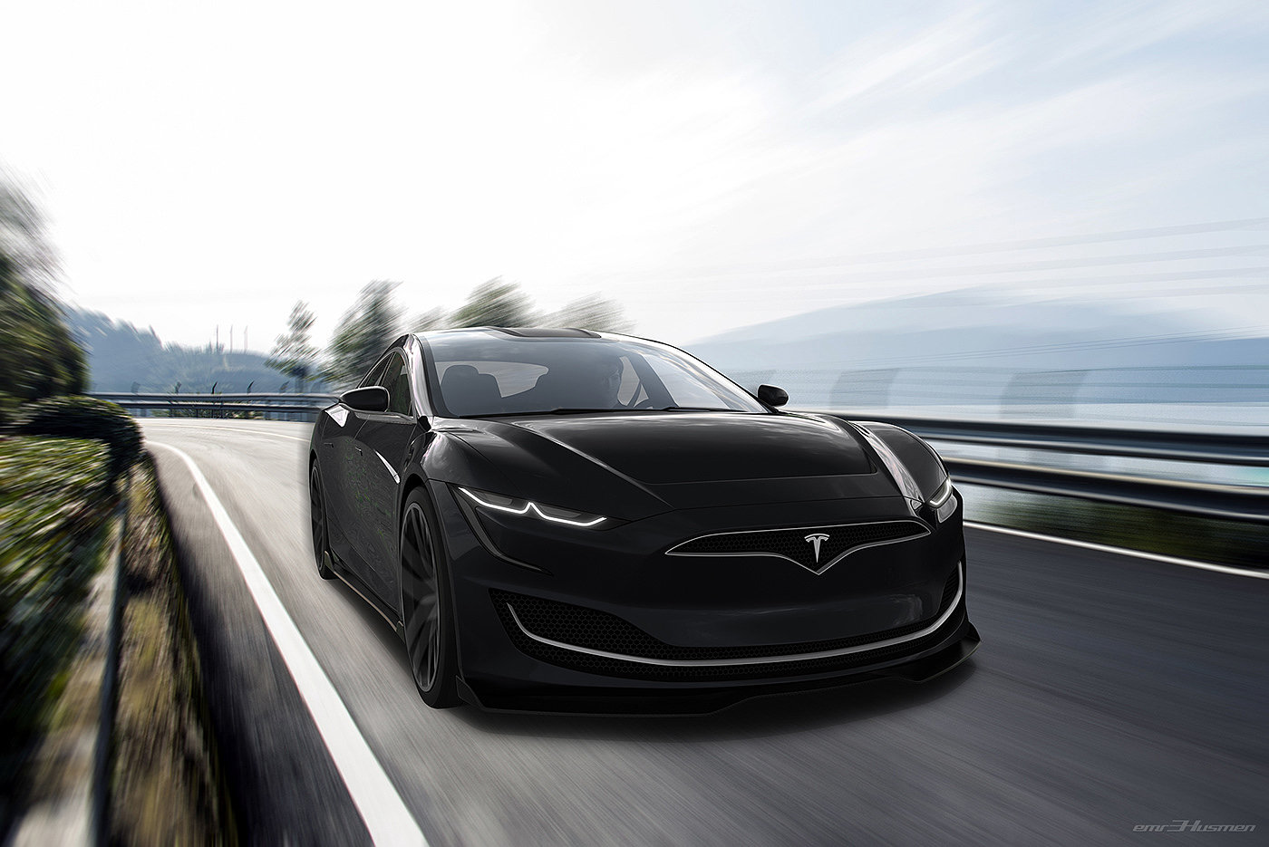 electric vehicle，Name Husmen，Model S，OLED lamp，Tesla，