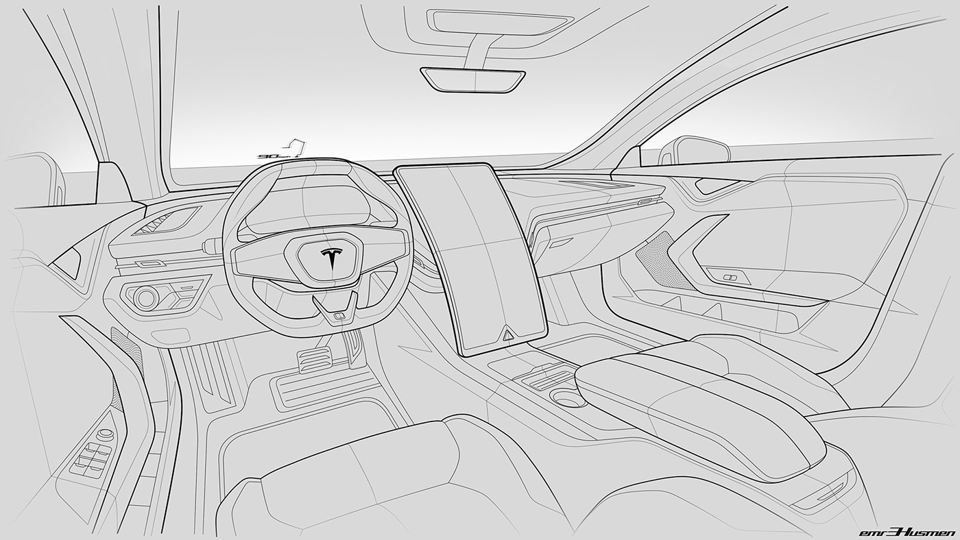 electric vehicle，Name Husmen，Model S，OLED lamp，Tesla，