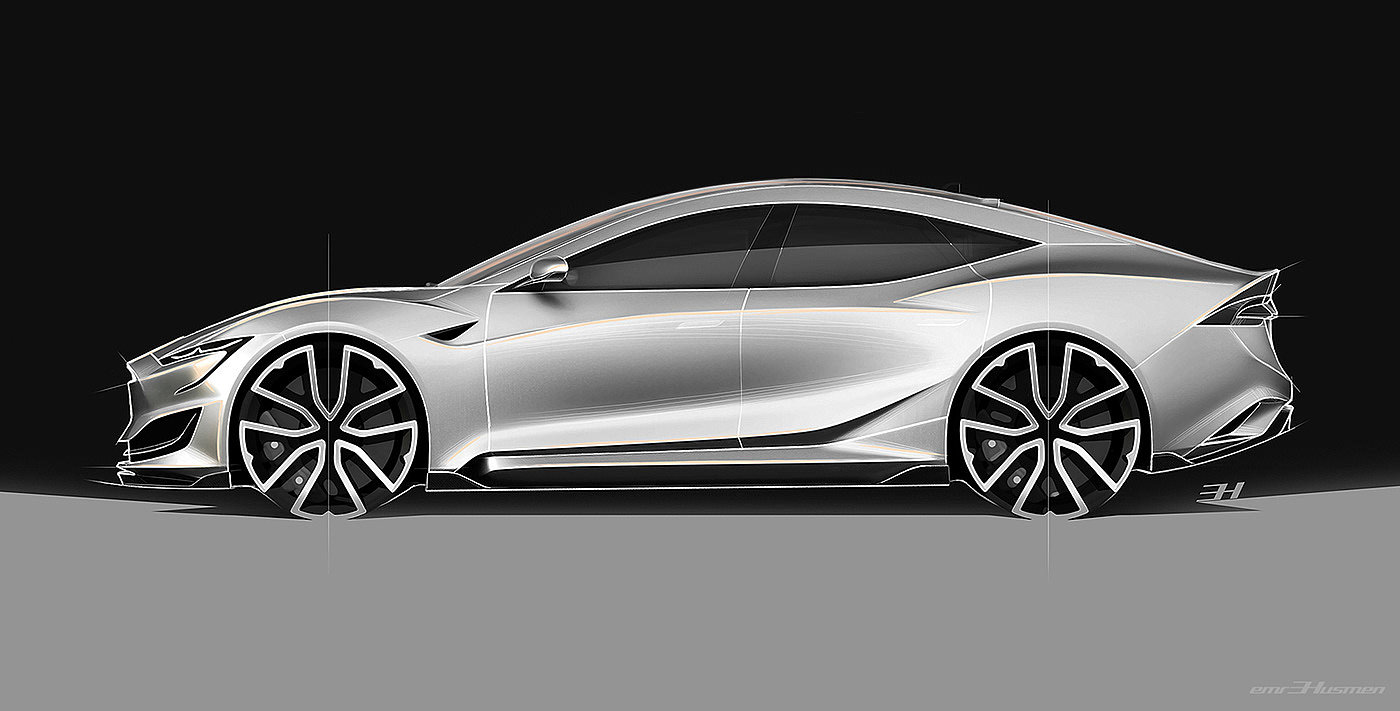 electric vehicle，Name Husmen，Model S，OLED lamp，Tesla，