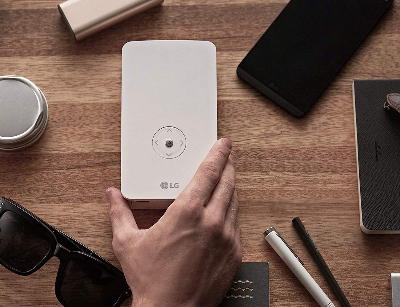 durable，Portable，LG HD，white，Projector，