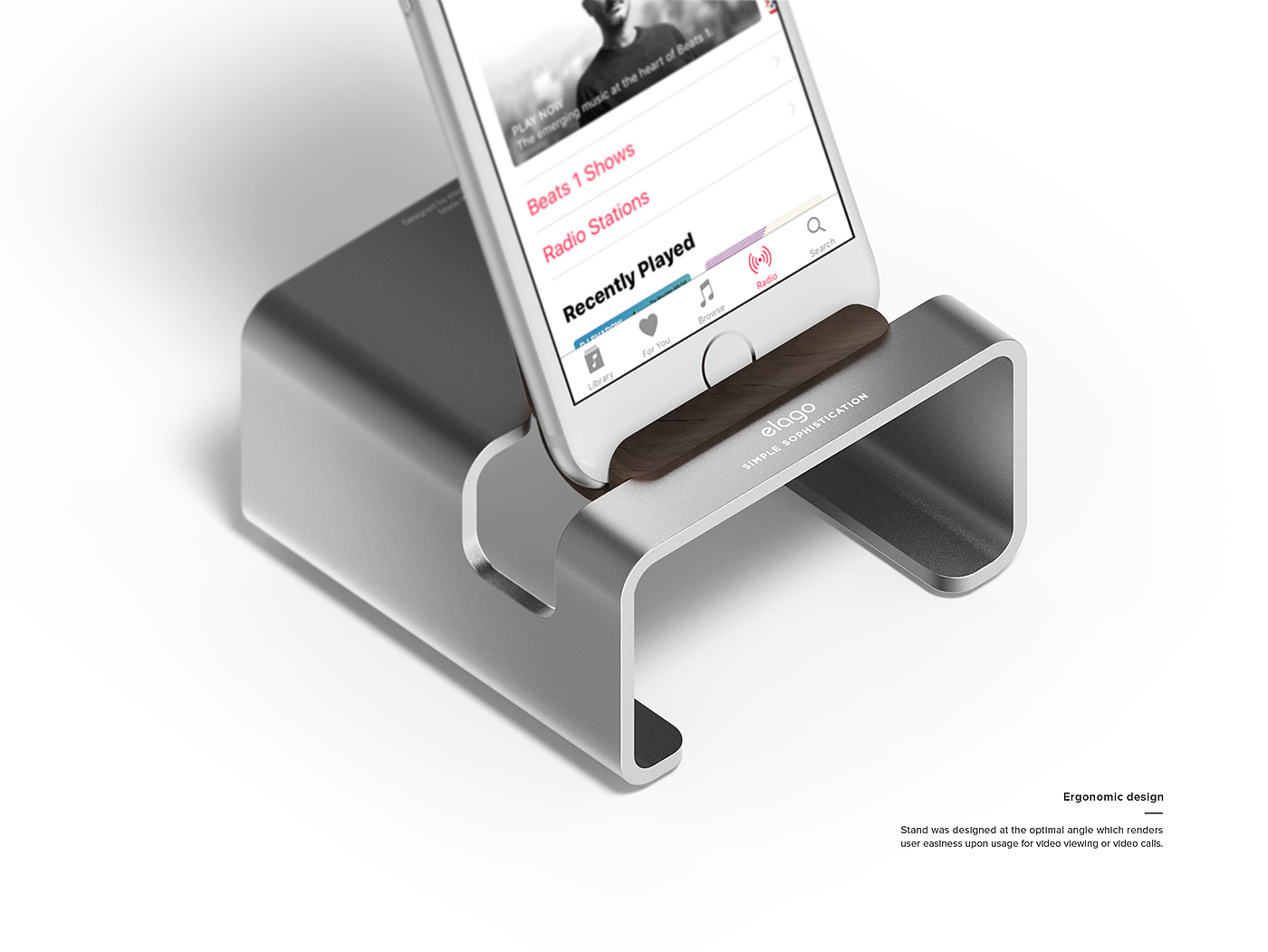 product design，Metal，Mobile phone holder，Elago，M3 STAND，Minimalist，