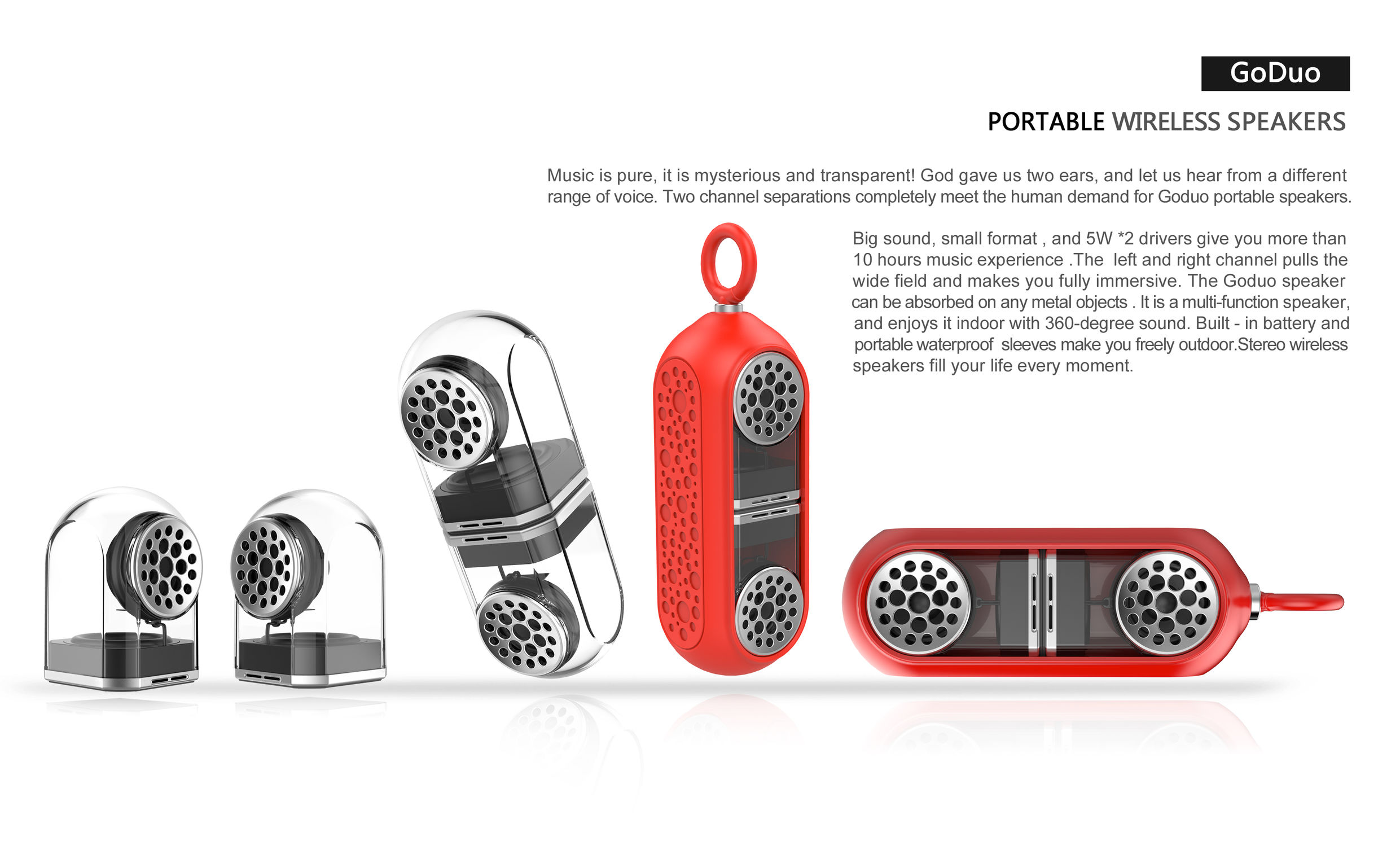 2018 if Award，Portable wireless speaker，GoDuo，