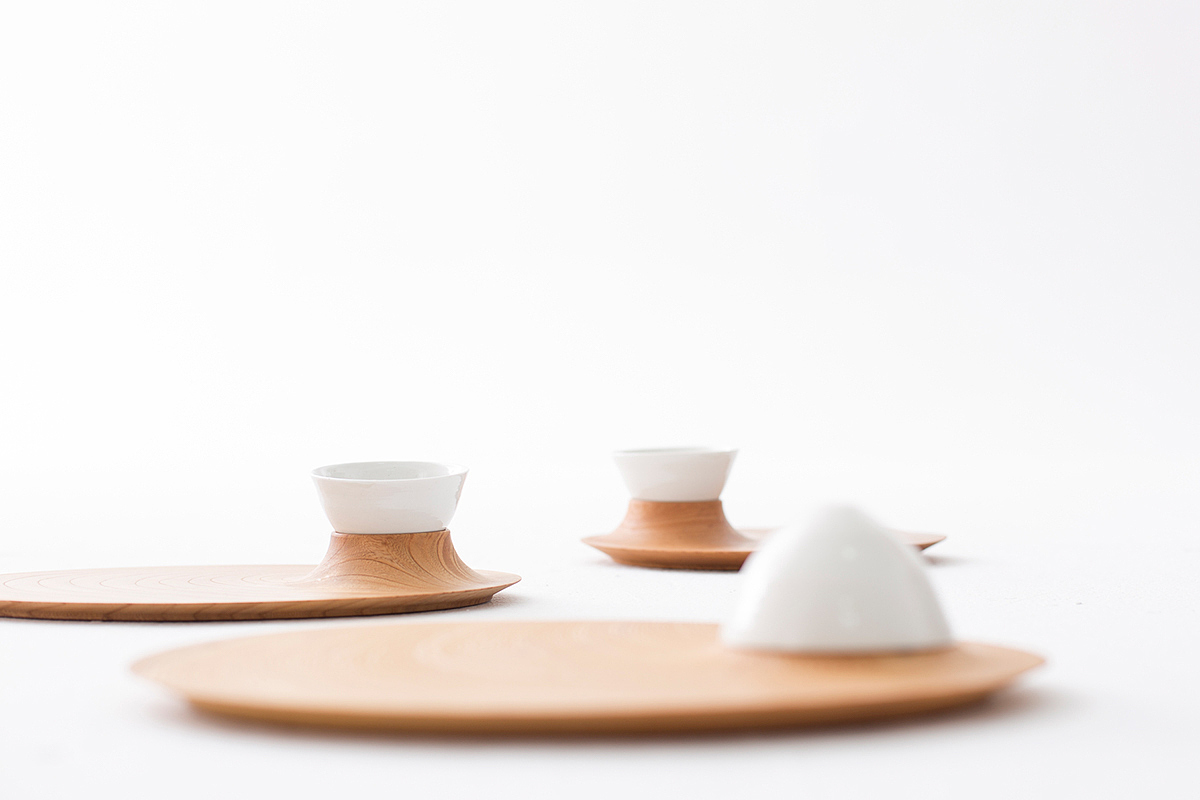 Ash trees，White porcelain，teacup，plate，MOUNTAIN，Sangyoon Kim，