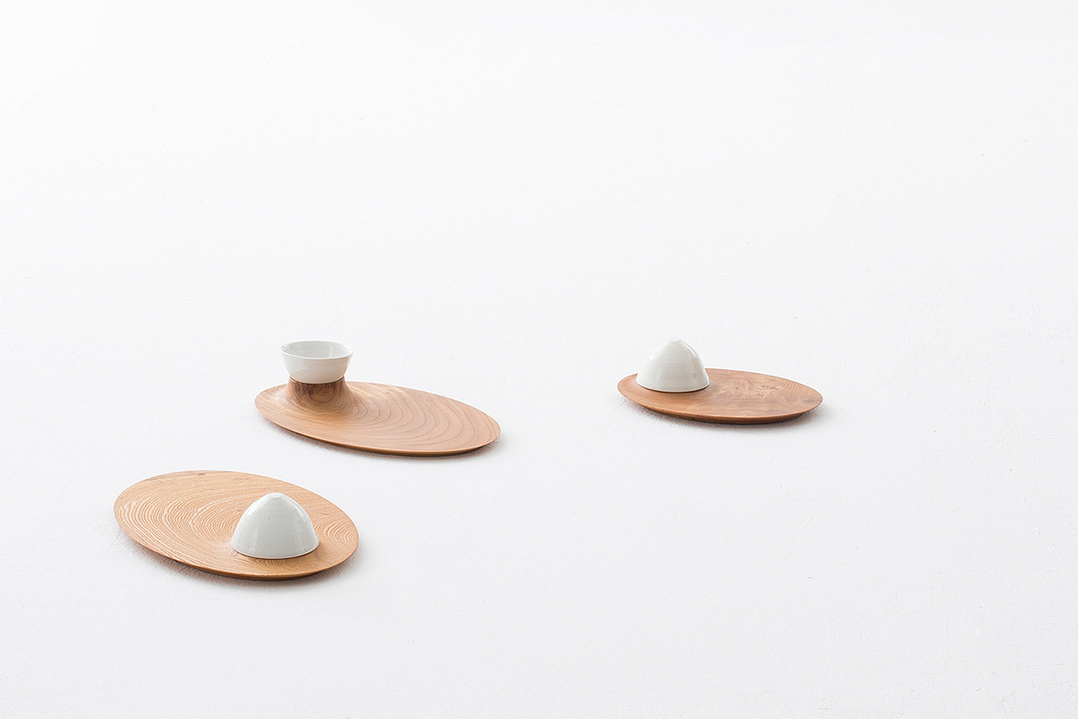 Ash trees，White porcelain，teacup，plate，MOUNTAIN，Sangyoon Kim，