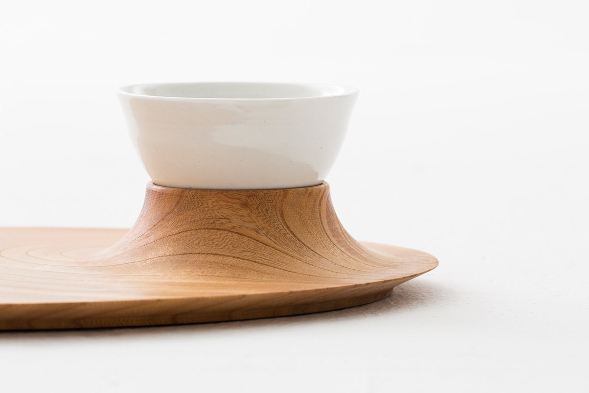 Ash trees，White porcelain，teacup，plate，MOUNTAIN，Sangyoon Kim，