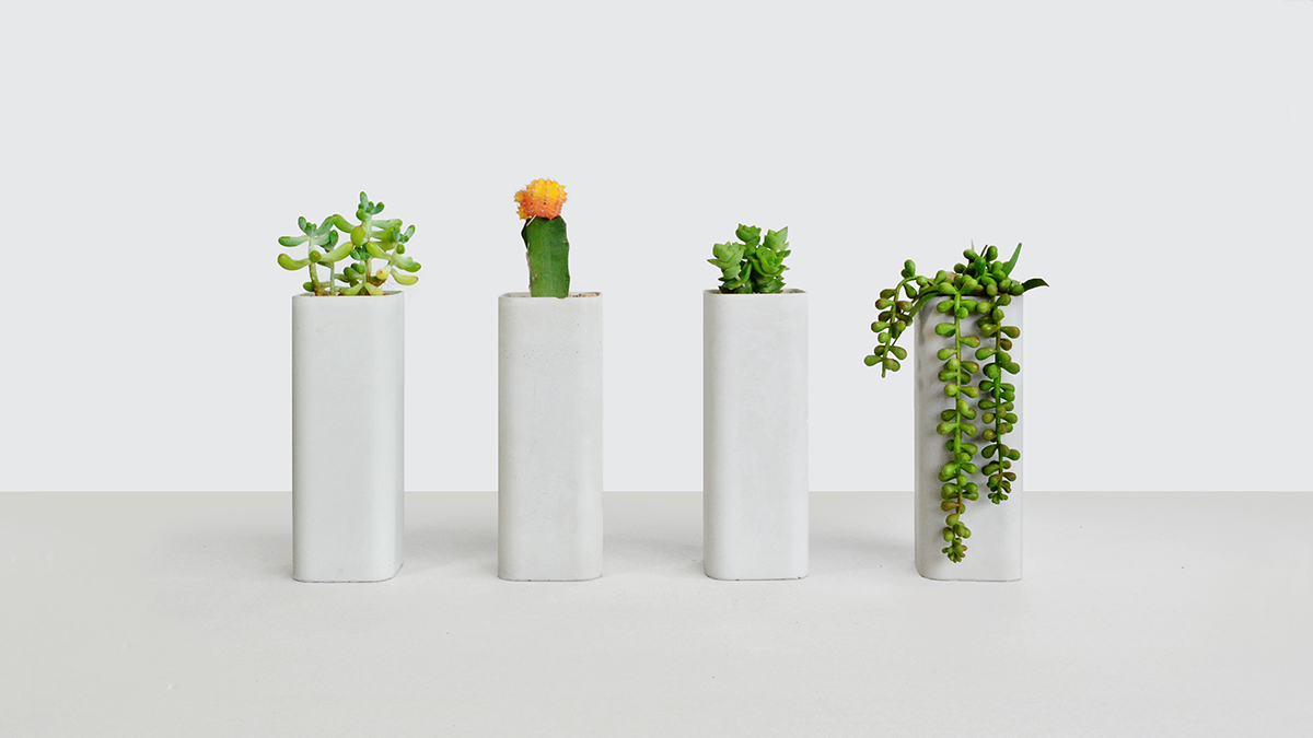 Flower rack，Potted plants，Granite，concrete，miicon studio，