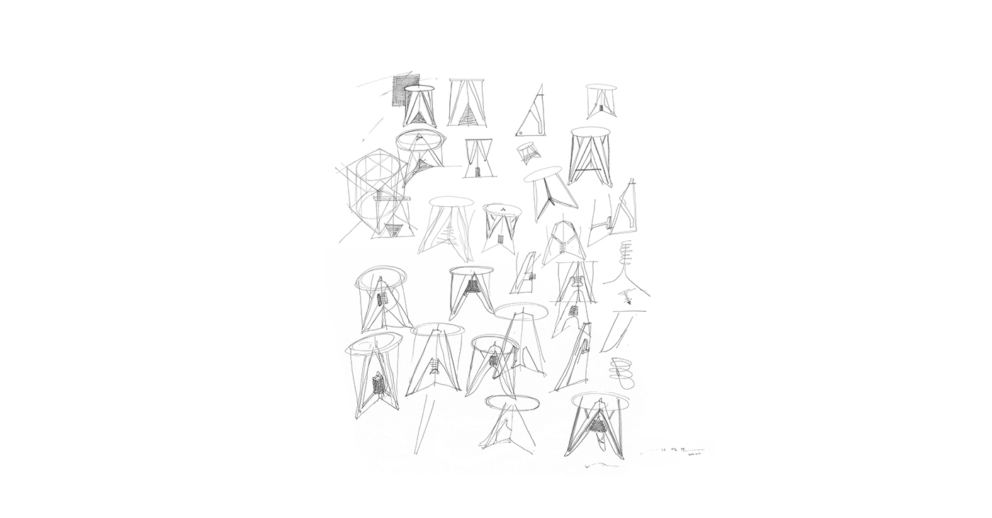 stool，wooden ，Connected stool，N Y U N .，long drum，