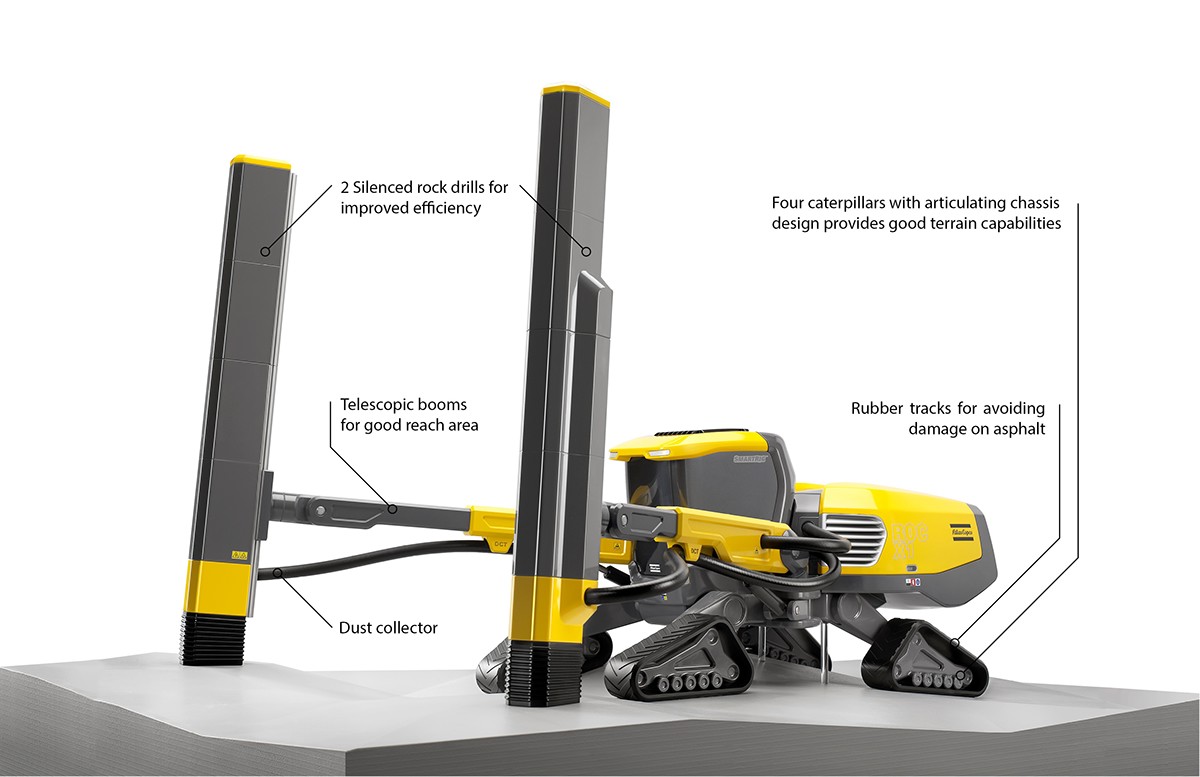 industrial design，conceptual design，ROC X1，Atlas Copco ，
