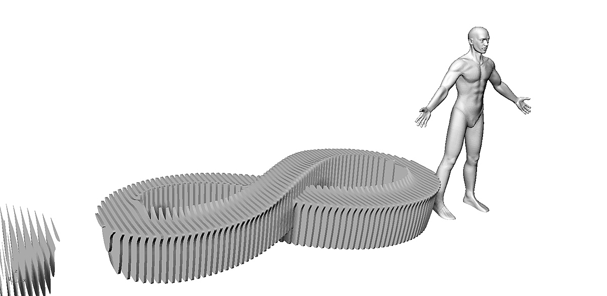 Infinity Shape Bench 抽象设计的延伸 -- Infinity Bench工作台 - 普象网