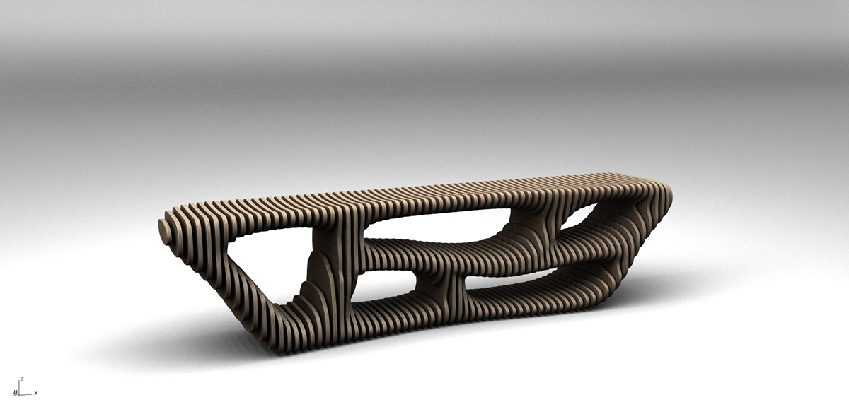 抽象设计的延伸 -- infinity bench 家具柜