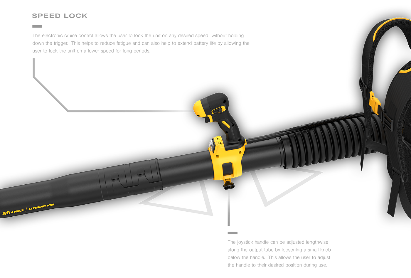 dewalt，Knapsack type，Blower design，