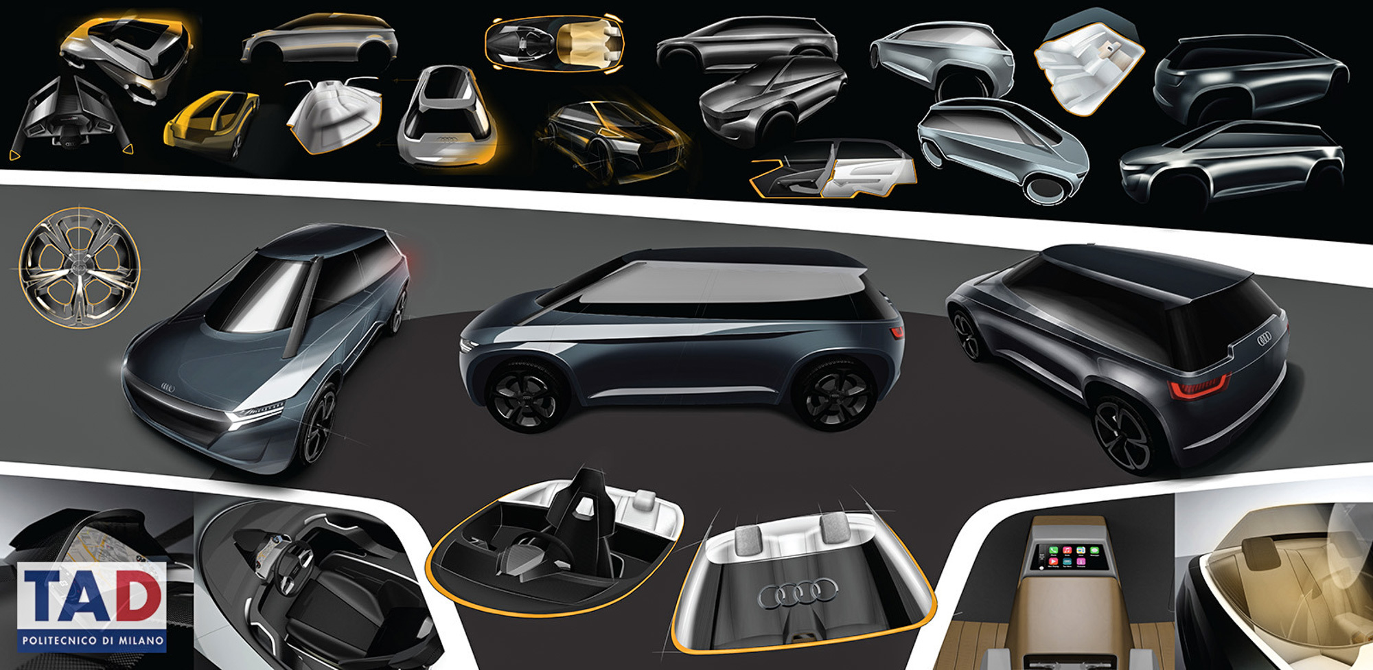 vehicle，vehicle，design sketch，Hand drawing，Milan Institute of Technology，Graduation project，