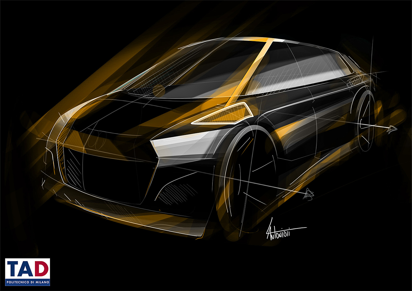 vehicle，vehicle，design sketch，Hand drawing，Milan Institute of Technology，Graduation project，