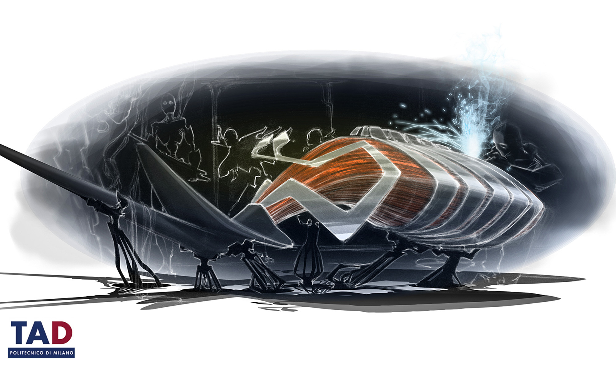 vehicle，Milan Institute of Technology，vehicle，Graduation project，design sketch，Hand drawn，