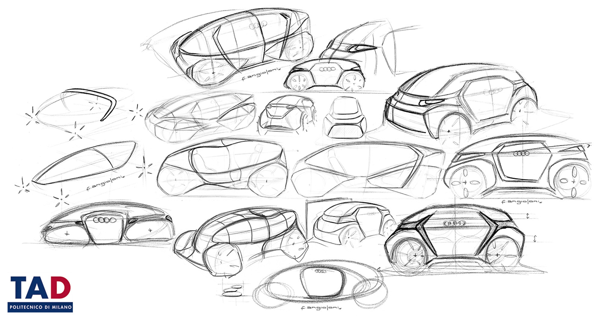 vehicle，Milan Institute of Technology，vehicle，Graduation project，design sketch，Hand drawn，