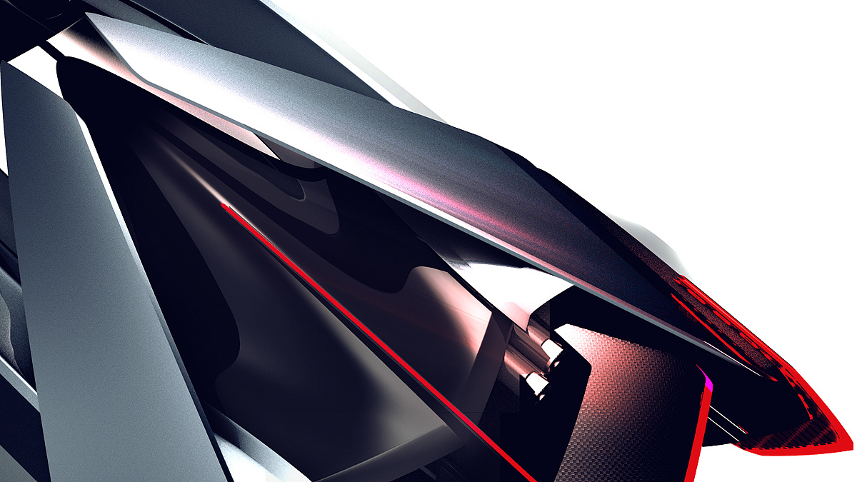 Alias digital analog，Detail rendering，Concept Car，Cadillac，Sharp shape，