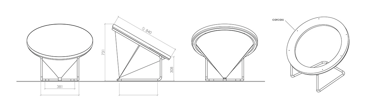 Gautė Žilytė，gules，Armchair，RED DOT，chair，