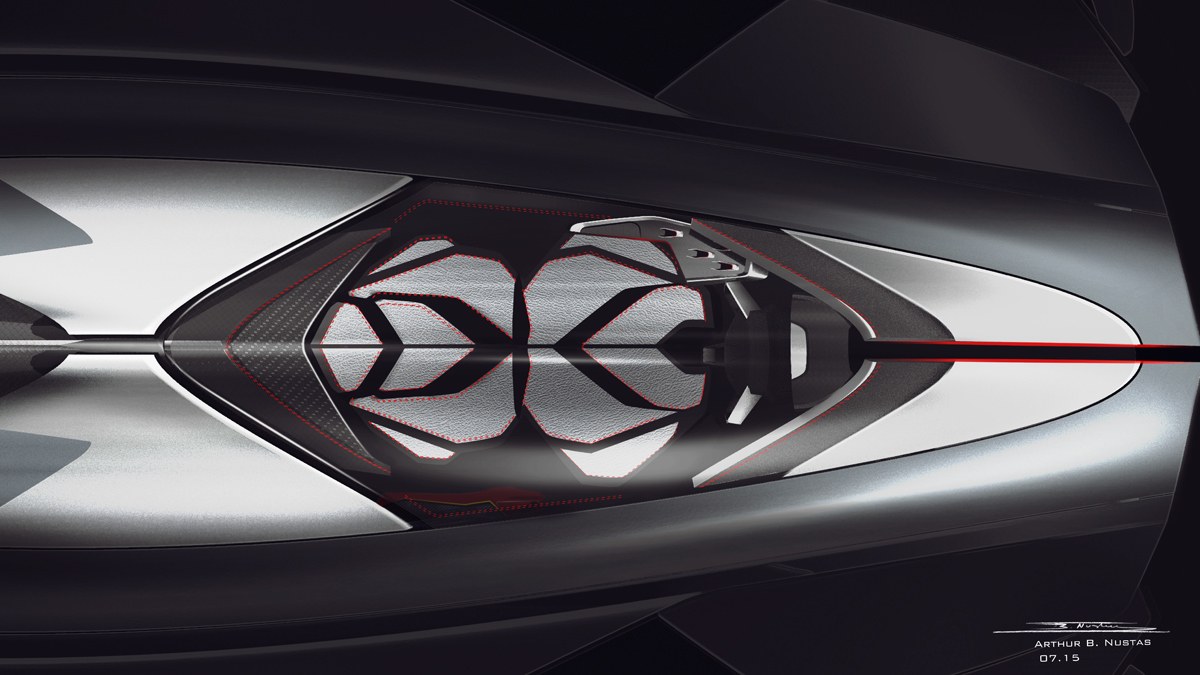 Alias digital analog，Detail rendering，Concept Car，Cadillac，Sharp shape，