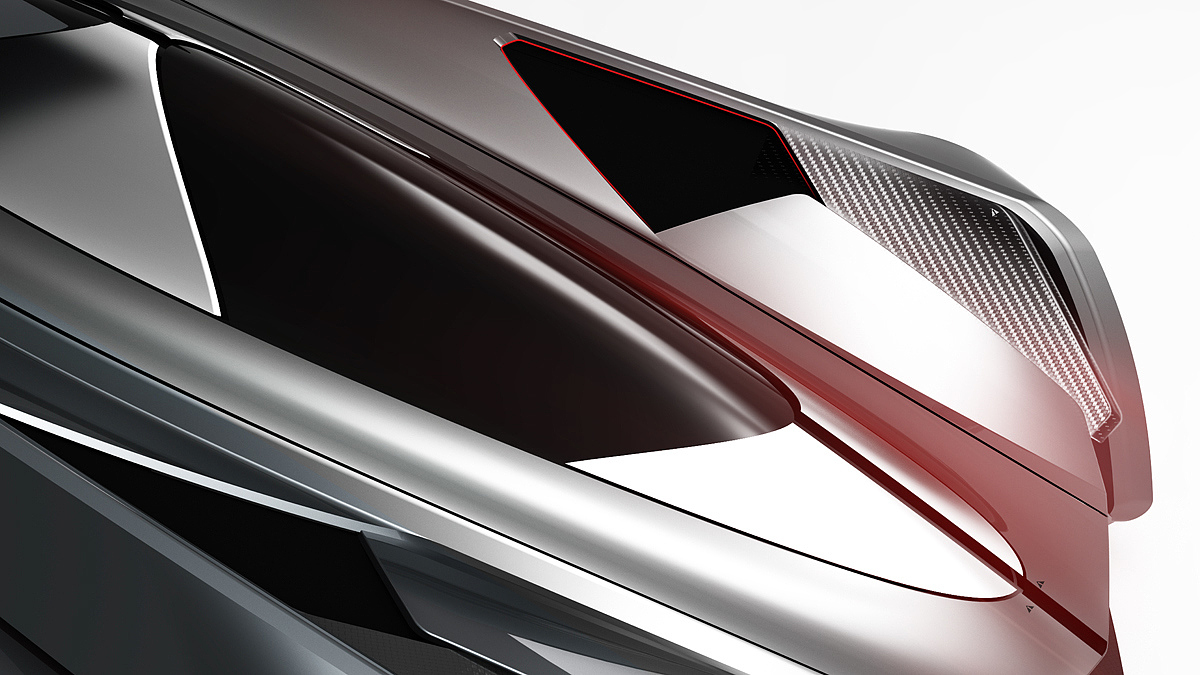 Alias digital analog，Detail rendering，Concept Car，Cadillac，Sharp shape，