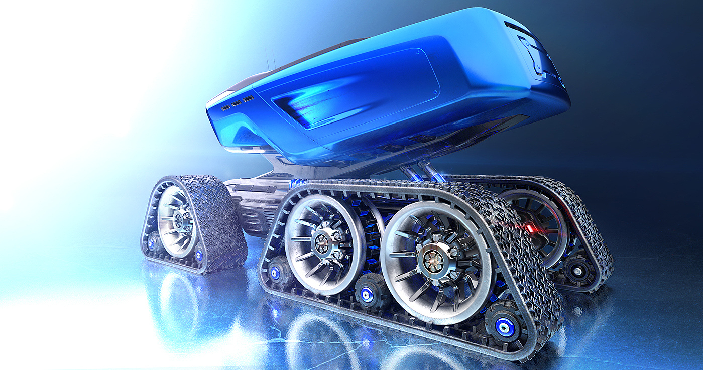 Science fiction design，Automatic design，Van，Exploration travel，Concept Car，