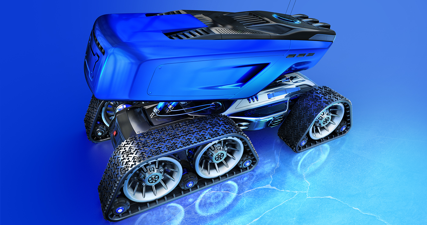 Science fiction design，Automatic design，Van，Exploration travel，Concept Car，